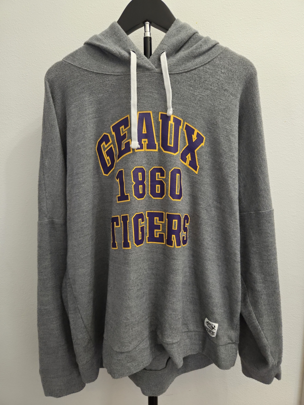 PINK Victoria's Secret LSU Tigers "Geaux 1860" Pullover Hoodie – Heather Gray (L